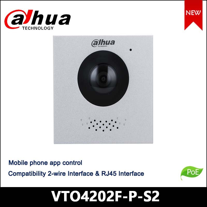 Dahua 2Mp  Ʈ  ̼ VTO4202F-P-S2 ޴ ȭ app  IK07  IP65  H.265